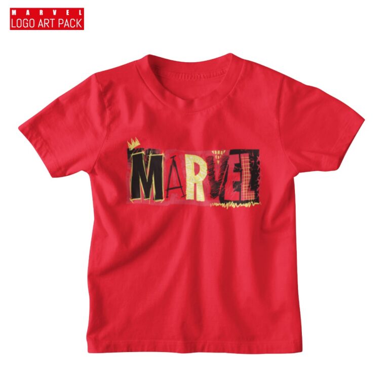Marvel Logo Art Pack Kids & Teenager Tee Shirt RN/SS - D02